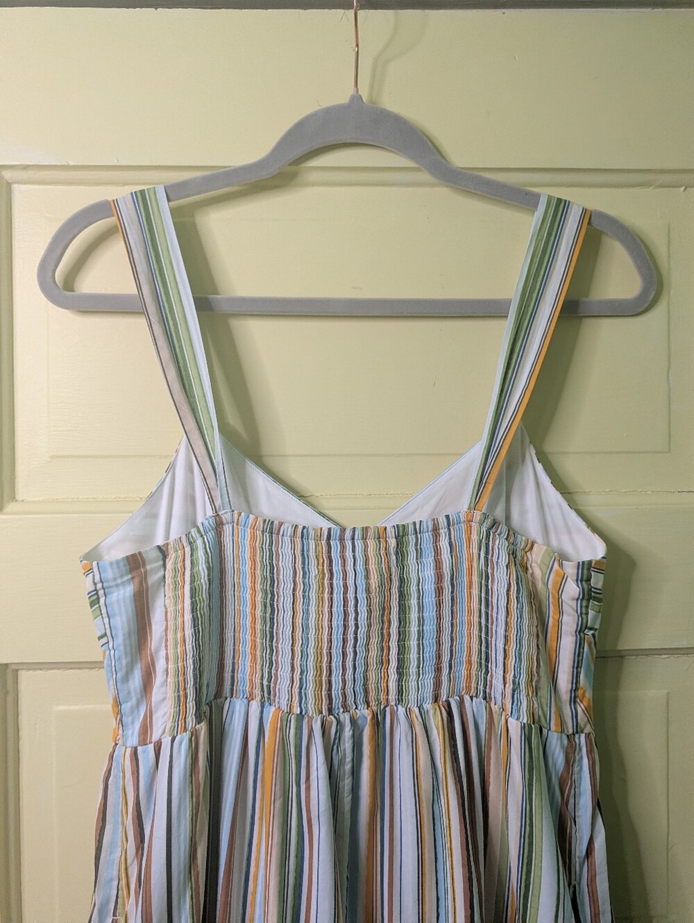 🌴 Lauren Conrad Striped Tiered Cotton Maxi Dress Size M - Picture 8 of 11